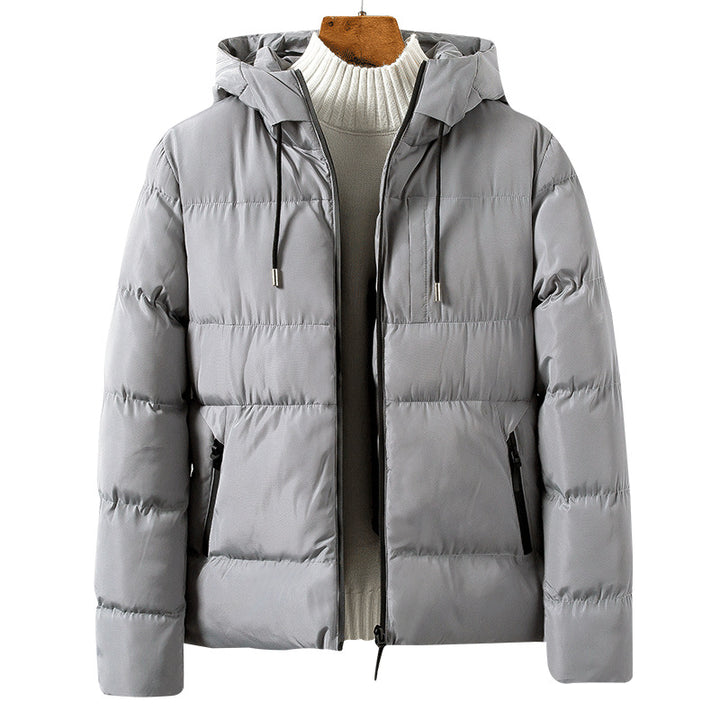 Men's quilted transitional jacket with practical pockets and adjustable hood Lune London