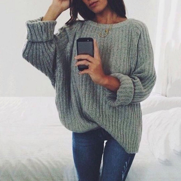 Chunky knit sweater for women with a relaxed fit and voluminous sleeves Lune London