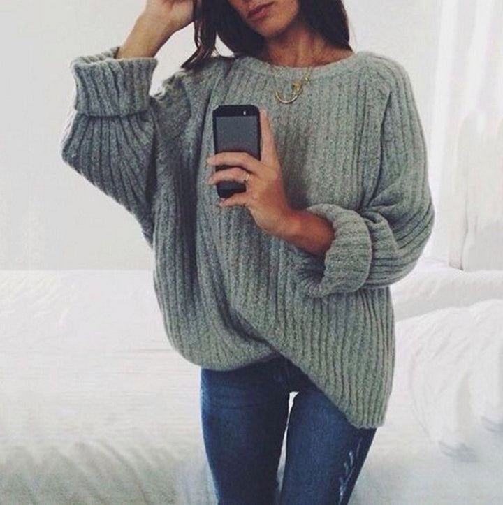 Chunky knit sweater for women with a relaxed fit and voluminous sleeves Lune London