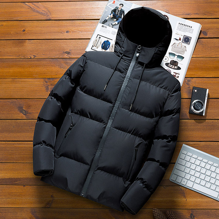 Practical winter jacket for men with removable hood Lune London