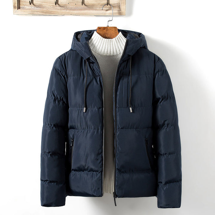 Quilted transition jacket for men with practical pockets and adjustable hood Lune London