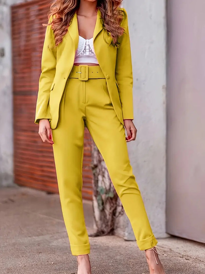 Lune London | Elegant set with open blazer and trousers