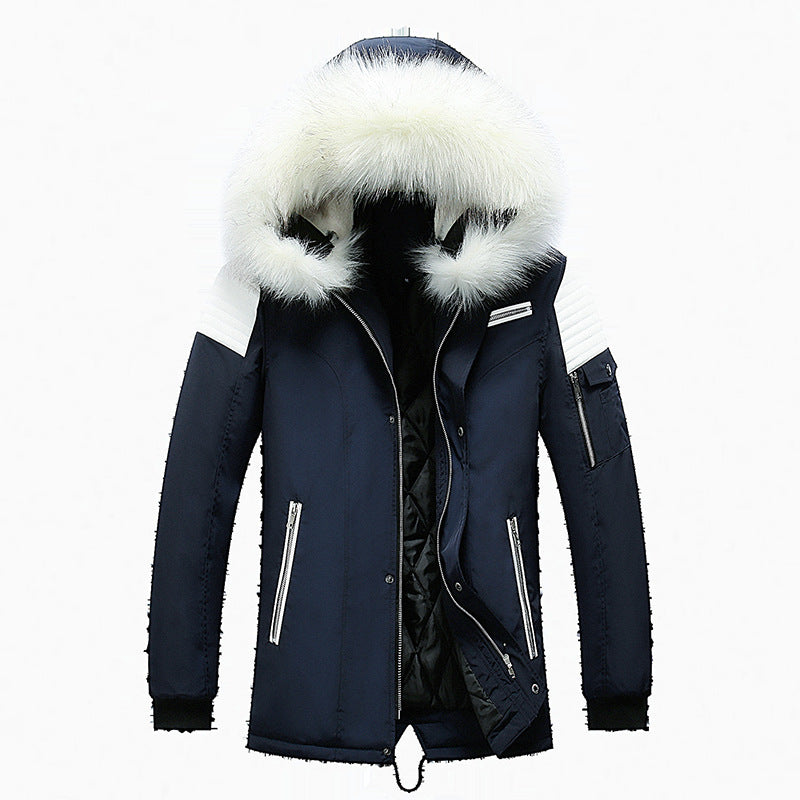 Winter parka for men with removable faux fur collar Lune London