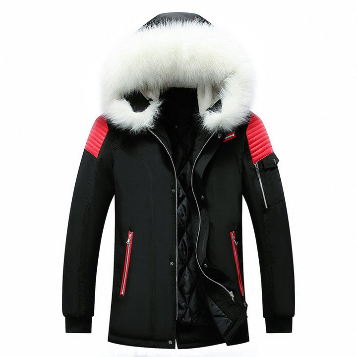 Winter parka for men with removable faux fur collar Lune London