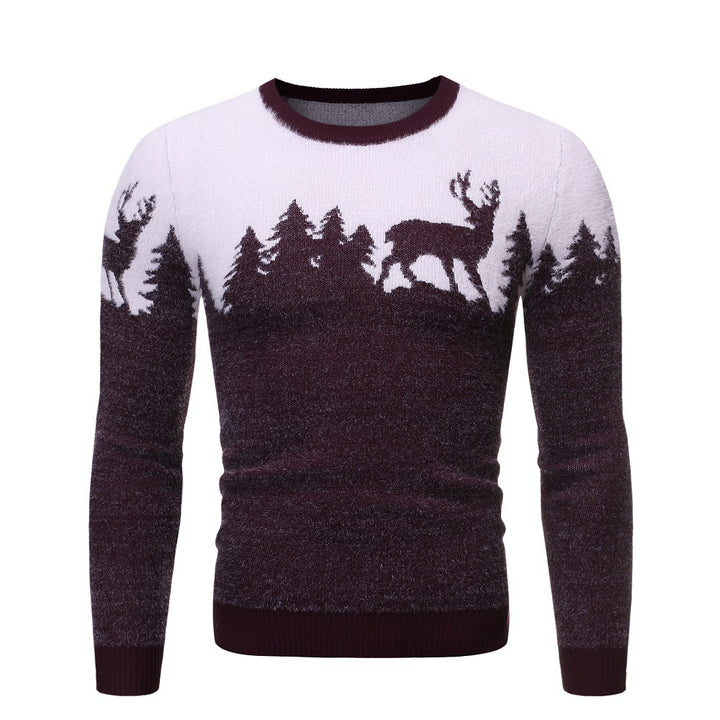 Comfortable sweater for men with Lune London pattern print