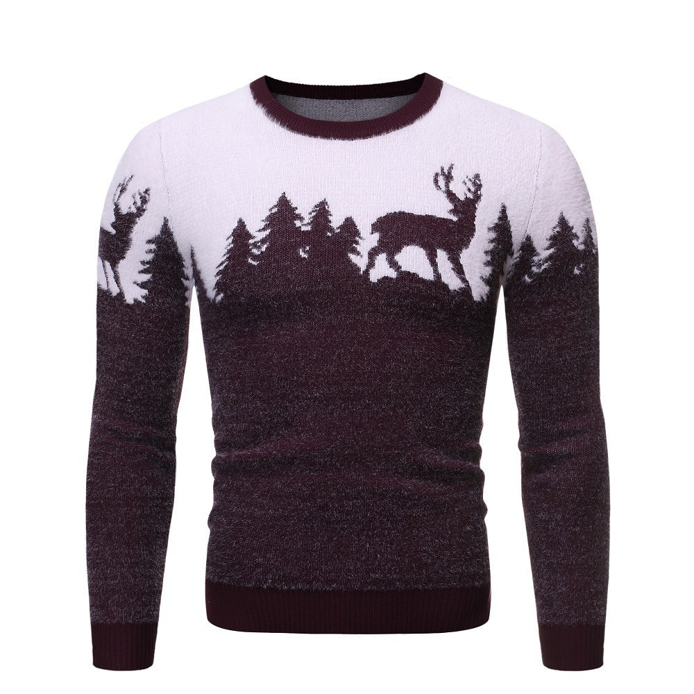 Comfortable sweater for men with Lune London pattern print