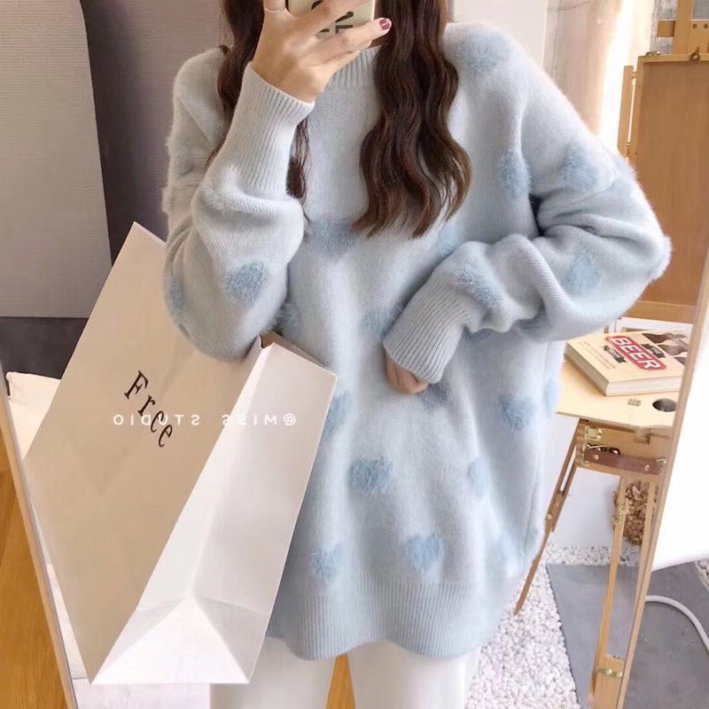 Pull confortable pour femmes avec un motif en cœur et un matériau doux Chic & Stil
