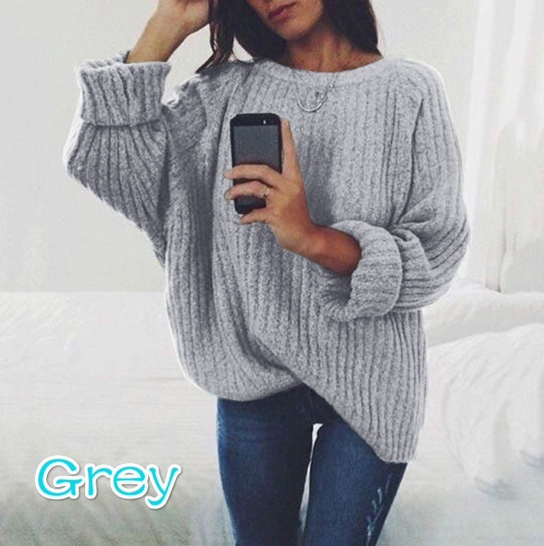 Chunky knit sweater for women with a relaxed fit and voluminous sleeves Lune London