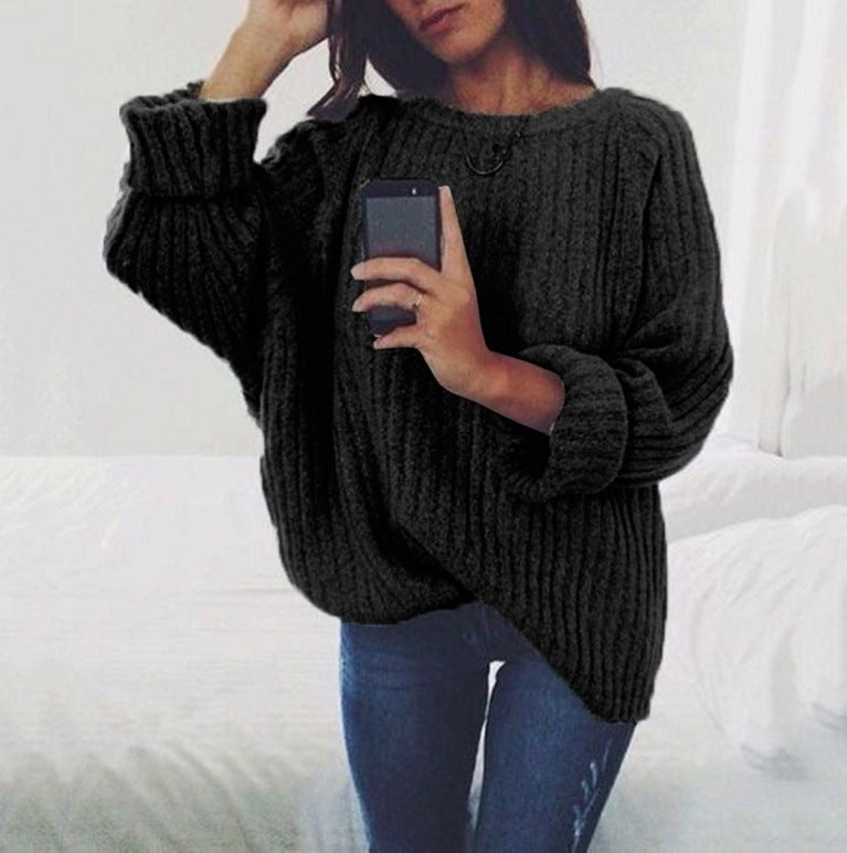 Chunky knit sweater for women with a relaxed fit and voluminous sleeves Lune London