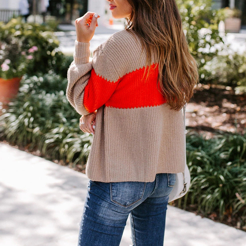 Lune London Fashionable knit sweater for women with an innovative color combination and a structured design