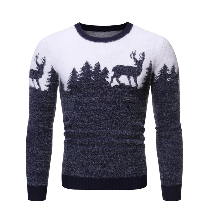 Comfortable sweater for men with Lune London pattern print