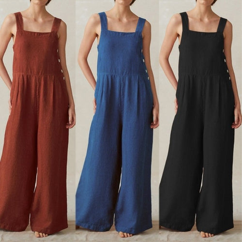 Loose fit women's linen overall Lune London
