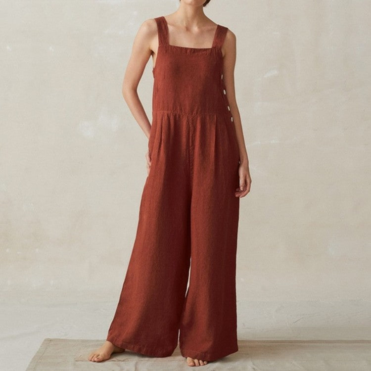 Loose fit women's linen overall Lune London
