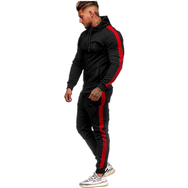 Men's sporty leisure suit with modern color block design and pockets Lune London