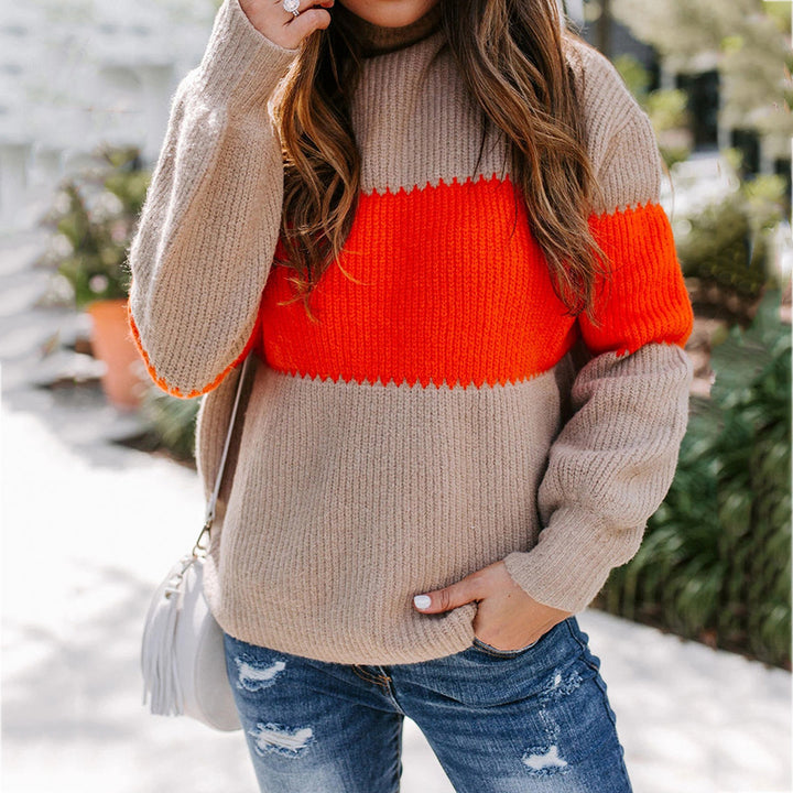 Lune London Fashionable knit sweater for women with an innovative color combination and a structured design