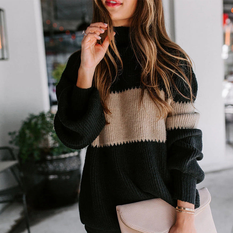 Lune London Fashionable knit sweater for women with an innovative color combination and a structured design