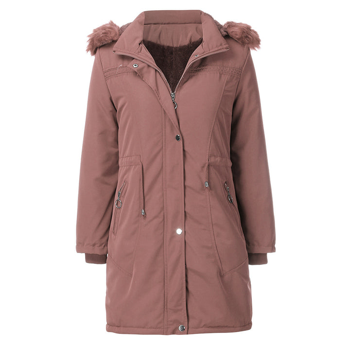 Warm lady parka with removable hood and cozy faux fur Lune London