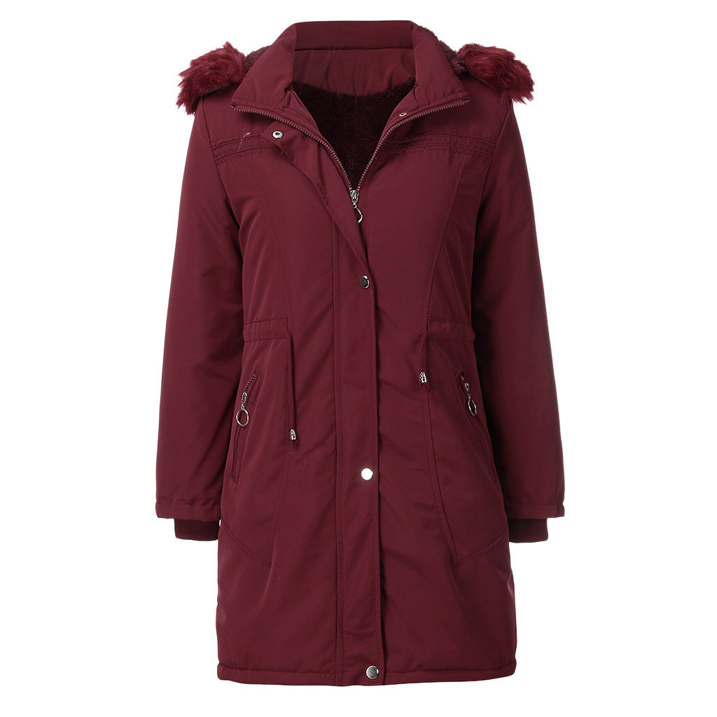 Warm lady parka with removable hood and cozy faux fur Lune London