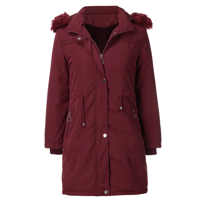Warm lady parka with removable hood and cozy faux fur Lune London