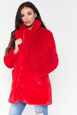 Ladies glamorous faux fur coat Lune London