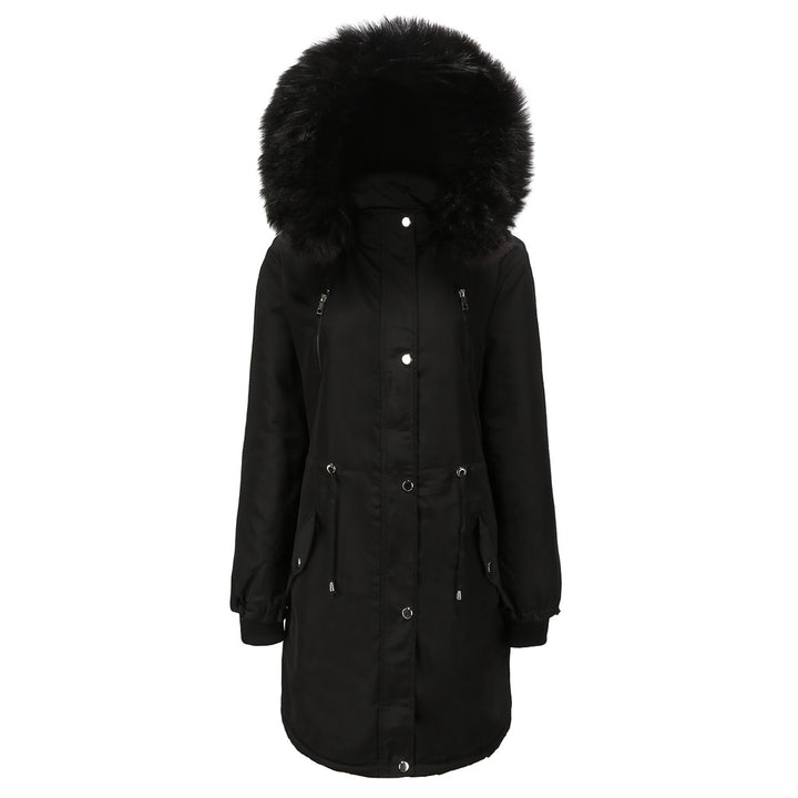 Parka style jacket for women with fleece lining and removable hood Lune London