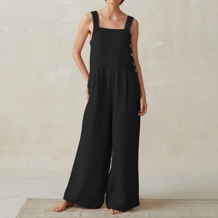 Loose fit women's linen overall Lune London