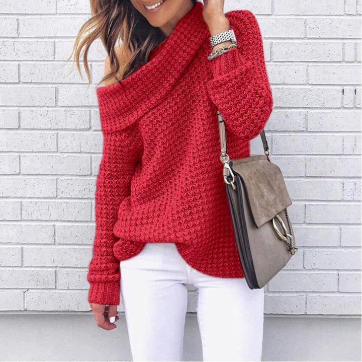 Ladies Off-Shoulder Chic Sweater and Knit