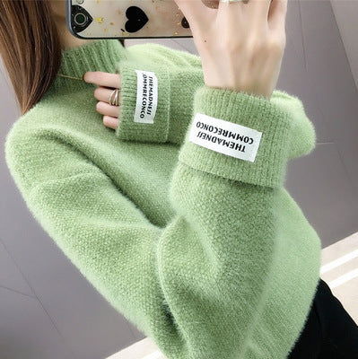 Femme Pull Col Roulé Confortable avec Motif Tricot Texturé Chic & Stil
