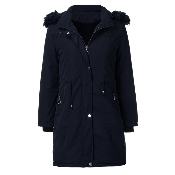 Warm lady parka with removable hood and cozy faux fur Lune London