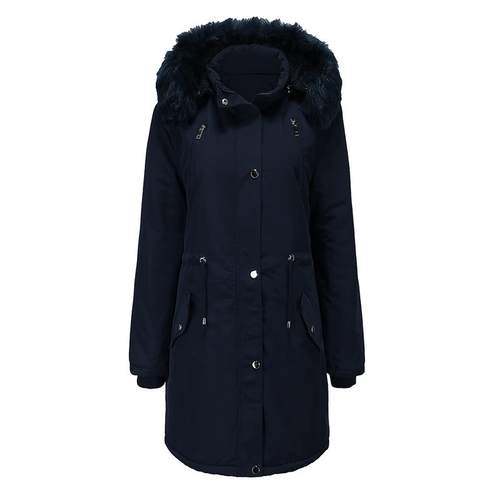 Parka style jacket for women with fleece lining and removable hood Lune London