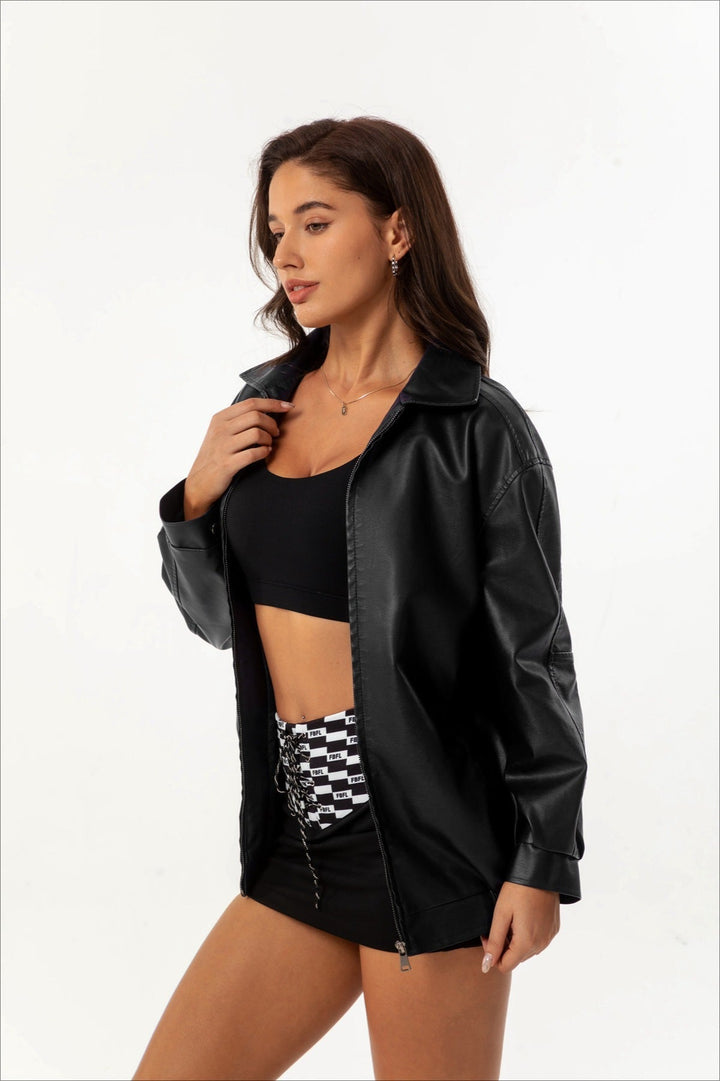 Lune London | Revers leather jacket