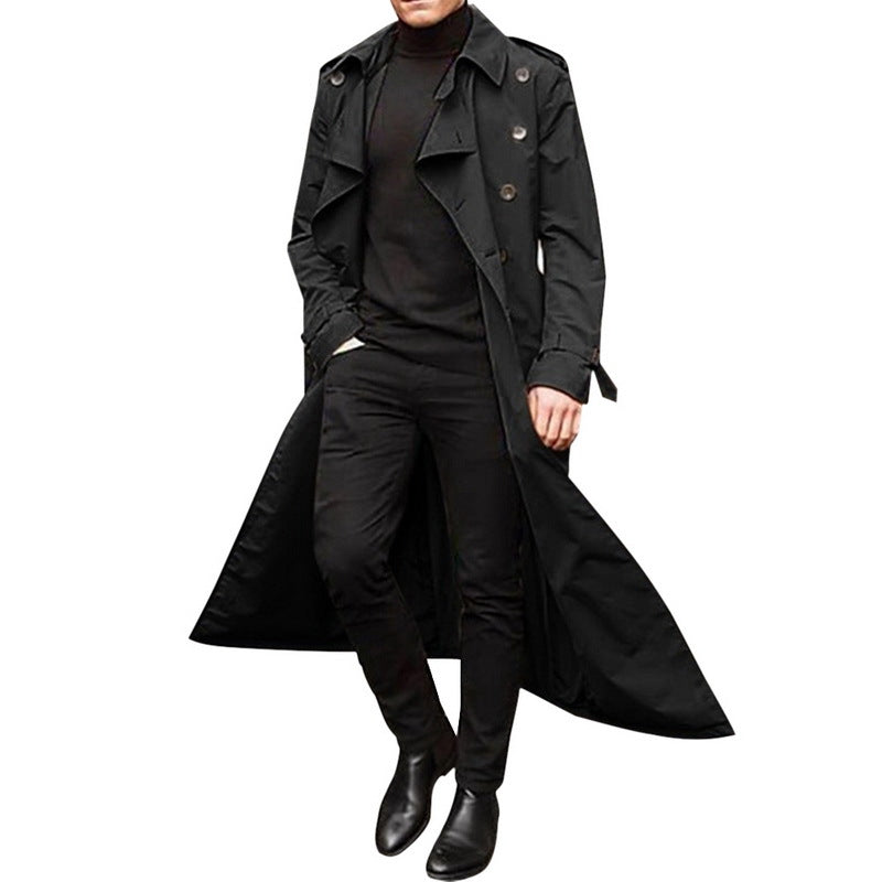 Elegant trench coat for men with double row of buttons Lune London