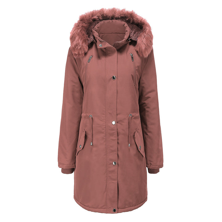 Parka style jacket for women with fleece lining and removable hood Lune London