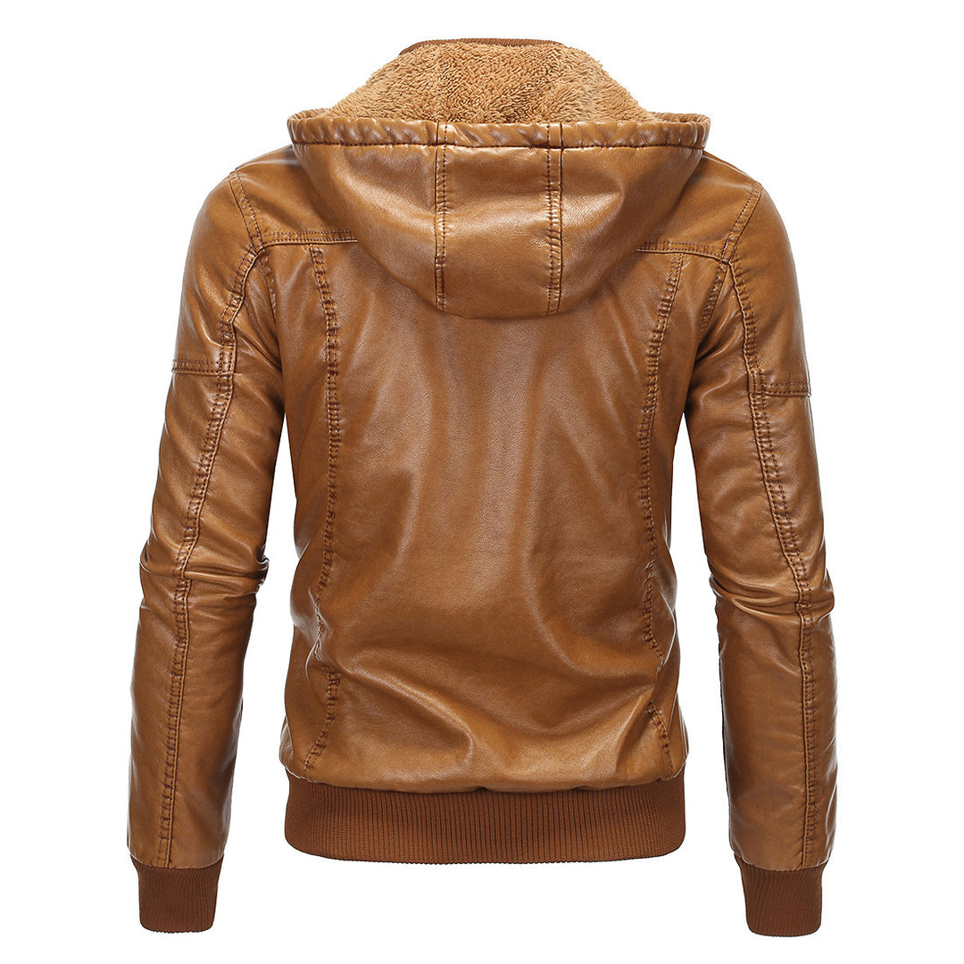Faux leather jacket for men with soft lining and practical pockets Lune London