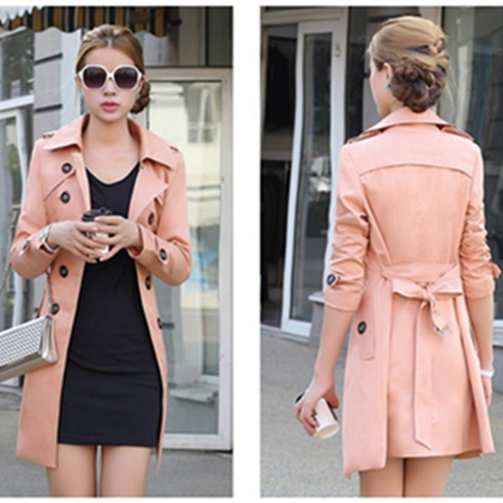 Women's trench coat with a fitted cut and double row of buttons Lune London