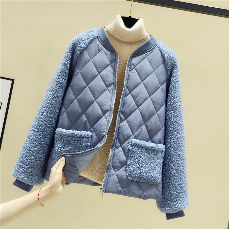 Transitional quilted jacket for women with cozy teddy lining and practical pockets Lune London