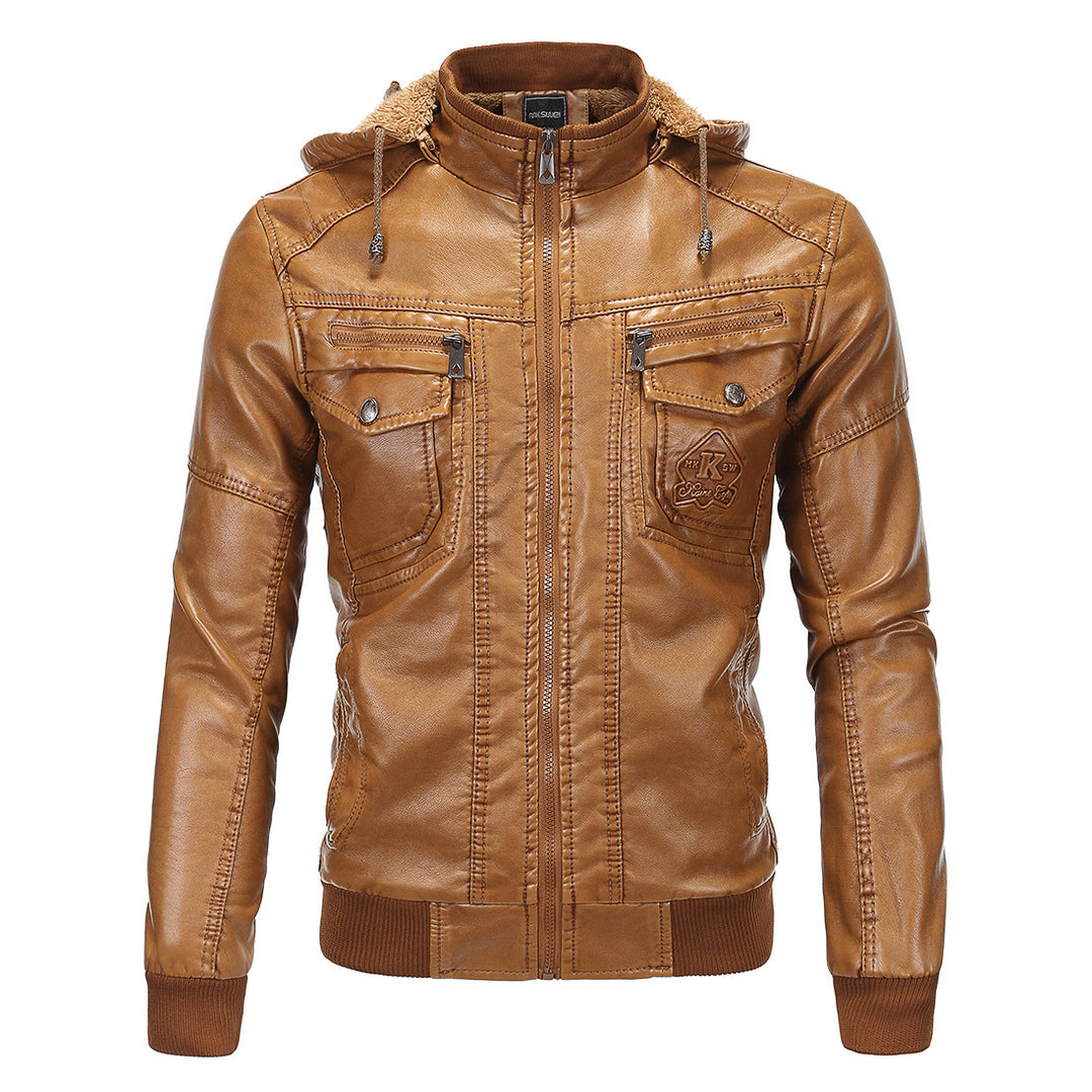 Faux leather jacket for men with soft lining and practical pockets Lune London