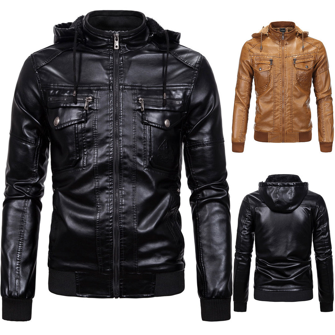Faux leather jacket for men with soft lining and practical pockets Lune London