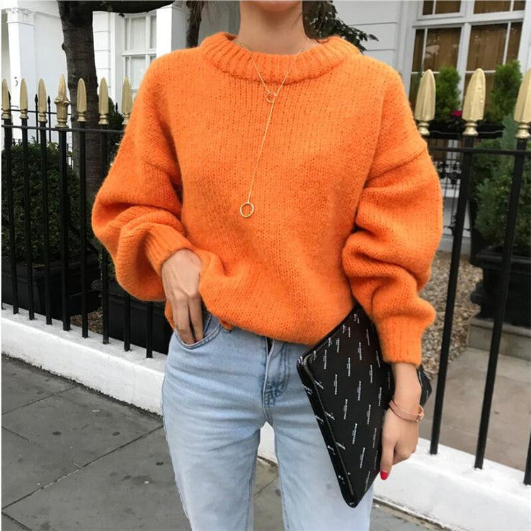 Pull surdimensionné confortable pour femmes en matière tricotée douce Chic & Stil