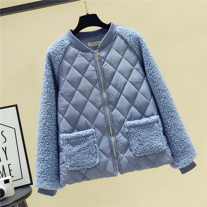 Transitional quilted jacket for women with cozy teddy lining and practical pockets Lune London