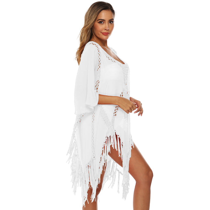 Elegant Fringe Beach Scarf for Chic Ladies