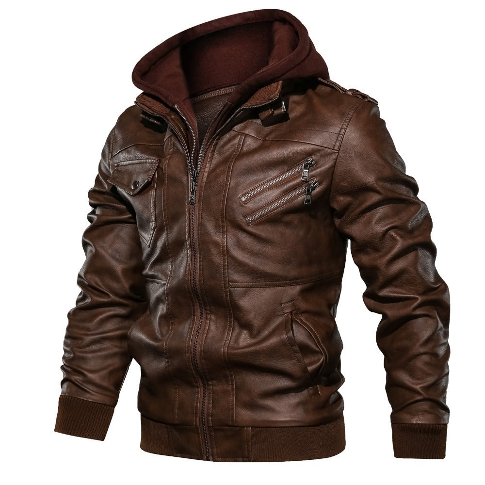 Men's Casual Jacket with Removable Hood and Functional Pockets Lune London