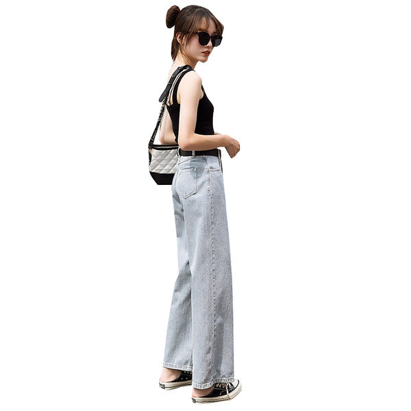 Pantalons en denim coupe large pour femmes Chic & Stil