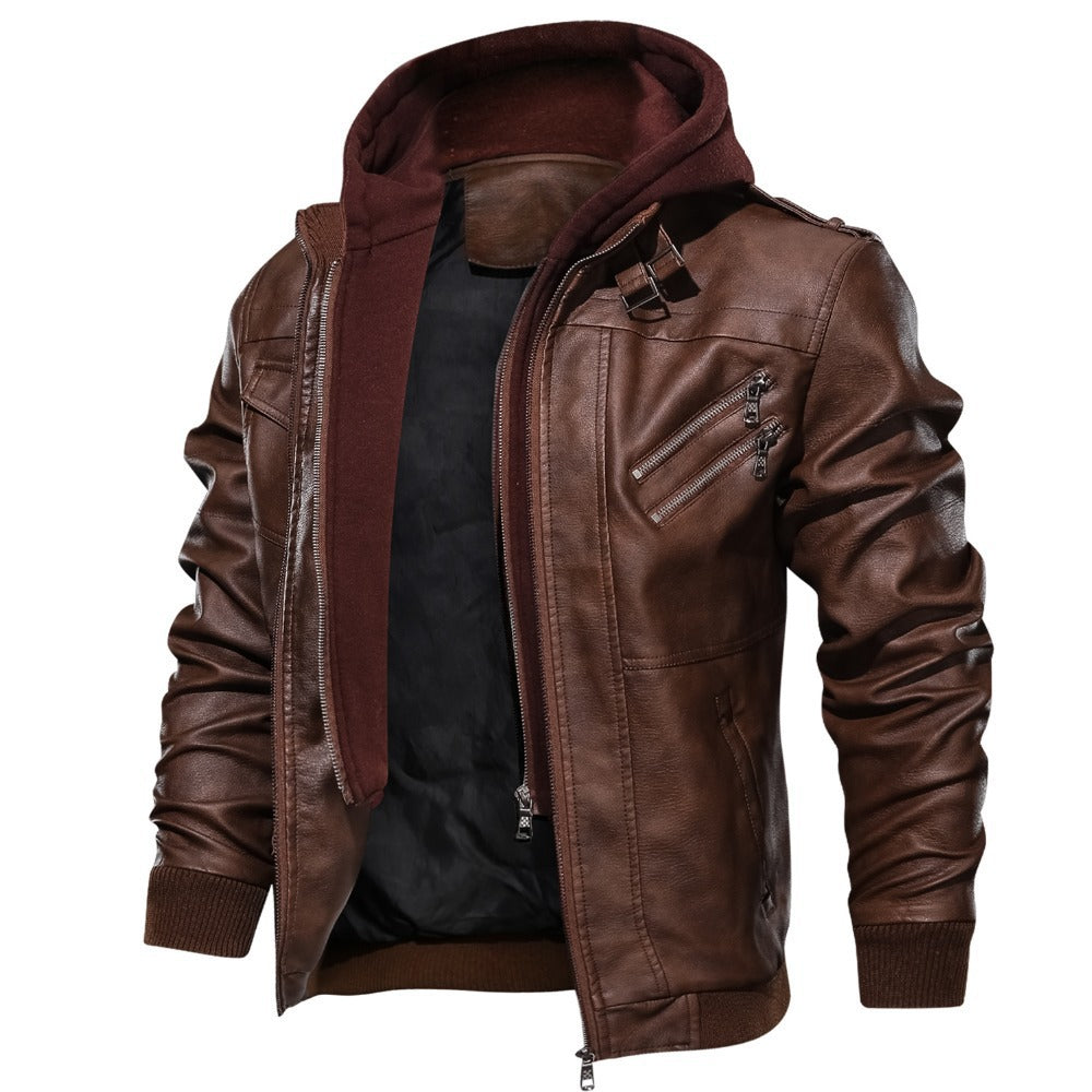 Men's Casual Jacket with Removable Hood and Functional Pockets Lune London