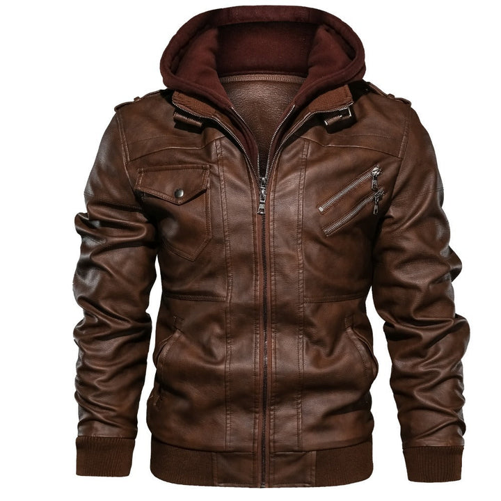 Men's Casual Jacket with Removable Hood and Functional Pockets Lune London