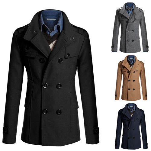 Quilted jacket for men with asymmetrical collar and practical pockets Lune London
