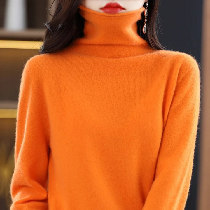 Lune London | Luxe Cashmere Pullover Women Soft Roll Neck Sweater Warm & Stylish