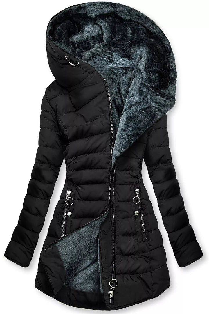 Lune London | Long Winter Jacket with Hood for Women Ideal for The Cold Season