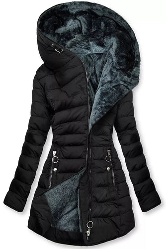 Lune London | Long Winter Jacket with Hood for Women Ideal for The Cold Season