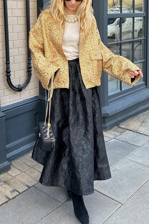 Lune London | Collar Zip Pocket Sequin Jacket